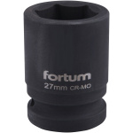 FORTUM Gépi dugókulcs 3/4″, normál, 6 lapú, 27 mm
