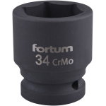 FORTUM Gépi dugókulcs 3/4″, normál, 6 lapú, 34 mm