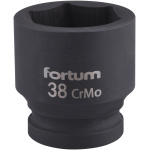 FORTUM Gépi dugókulcs 3/4″, normál, 6 lapú, 38 mm