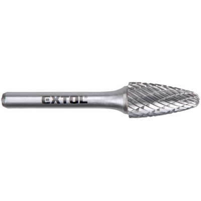 EXTOL Keményfém maró (turbómaró) 12x25 mm, 6 mm szár, íves / kerek, keresztfogazás