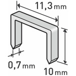 EXTOL Tűzőgép kapocs 10 mm (11,3x0,52x0,7 mm) 1000 db