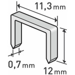 EXTOL Tűzőgép kapocs 12 mm (11,3x0,52x0,7 mm) 1000 db