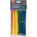 EXTOL Kábelkötegelő 150x2,5 mm Színes (100 db)