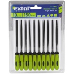 EXTOL Tűreszelő készlet, ergonomikus nyéllel - 10 darabos