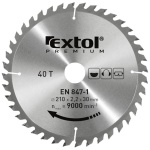 EXTOL Körfűrészlap, keményfémlapkás, 3,2 mm - 184×30 mm T24