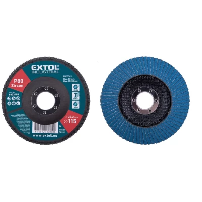 EXTOL Lamellás csiszolótányér 115x22 mm P 40 - Inox, Acél, Alu