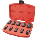 EXTOL Gépi dugókulcs készlet 1/2" metrikus 9-27 mm 10 részes