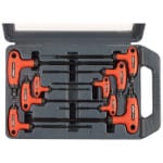 EXTOL Torx kulcs készlet T10-T50, T-markolatú, kofferban (9 részes)