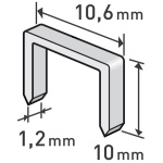 EXTOL Tűzőgép kapocs profi 10 mm (10,6×0,52×1,2 mm) 1000 db