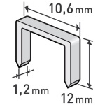 EXTOL Tűzőgép kapocs profi 12 mm (10,6×0,52×1,2 mm) 1000 db