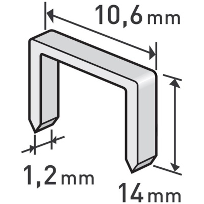 EXTOL Tűzőgép kapocs profi 14 mm (10,6×0,52×1,2 mm) 1000 db
