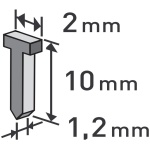 EXTOL Tűzőgép szeg fejjel profi 10 mm (2,0x1,2 mm) 1000 db