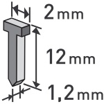EXTOL Tűzőgép szeg fejjel profi 12 mm (2,0x1,2 mm) 1000 db