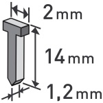 EXTOL Tűzőgép szeg fejjel profi 14 mm (2,0x1,2 mm) 1000 db
