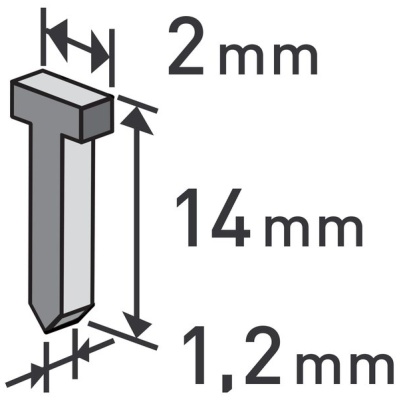 EXTOL Tűzőgép szeg fejjel profi 14 mm (2,0x1,2 mm) 1000 db