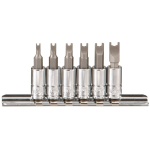 GENIUS Spanner (két körmös) bit készlet dugókulcs foglalatban 1/4", 6 darabos
