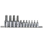 GENIUS Ribe bit készlet dugókulcs foglalatban 3/8" és 1/2", 11 darabos