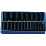 GENIUS Gépi dugókulcs készlet 1/2" colos 6 lapú, 22 darabos, hosszú
