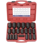 GENIUS Gépi dugókulcs készlet 3/4" colos 6 lapú, 21 darabos, hosszú