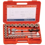 GENIUS Dugókulcs készlet 1/2" metrikus 6 lapú 10-34 mm, 26 részes, normál