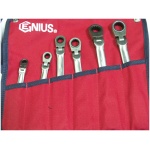 GENIUS Racsnis csillagkulcs készlet, csuklós, 8-19mm, 6 darabos