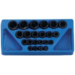 GENIUS Gépi dugókulcs készlet 1/2" colos 6 lapú, 22 darabos, normál