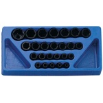 GENIUS Gépi dugókulcs készlet 1/2" metrikus 6 lapú 8-36 mm 25 darabos, normál