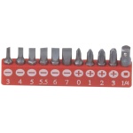 GENIUS Bit készlet - Lapos és Philips (kereszt) 30mm bitekkel (11db-os)
