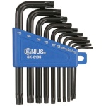GENIUS Torxkulcs - L-kulcs készlet, T9-T50, 10 darabos