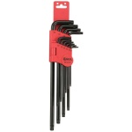 GENIUS Imbuszkulcs készlet hosszú, lyukas Torx (Resistorx), 10 darabos