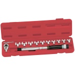 GENIUS Nyomatékkulcs készlet, 3/8" dugókulcs és villáskulcs, 110Nm, 12 darabos