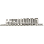 GENIUS Dugókulcs készlet 1/4″ colos 12 lapú 10 darabos, normál