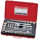 GENIUS Dugókulcs készlet 1/2" metrikus és colos 12 lapú 46 részes, normál