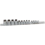 GENIUS Dugókulcs készlet 1/4" - 3/8" - 1/2" Torx 14 darabos, normál