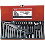 GENIUS Torx készlet, E+T típusú 1/4", 3/8", 1/2", 40 darabos