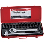 GENIUS Gépi dugókulcs készlet 1/2" T-torx (külső), 15 részes