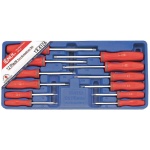 GENIUS Csavarhúzó készlet, T-torx (külső), lyukas, 12 darabos