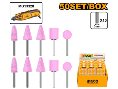 INGCO Csapos mini csiszolófej készlet 10 részes