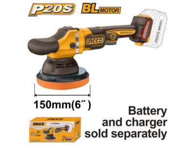 INGCO Akkus polírozó 150 mm szénkefe nélküli 20 V (akkus és töltő nélkül)