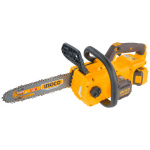 INGCO Akkus láncfűrész 300 mm szénkefe nélküli 20 V (2 x 4,0 Ah akku + töltő) - Image 3