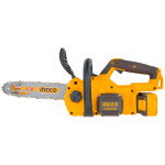 INGCO Akkus láncfűrész 300 mm szénkefe nélküli 20 V (2 x 4,0 Ah akku + töltő) - Image 4
