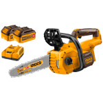 INGCO Akkus láncfűrész 300 mm szénkefe nélküli 20 V (2 x 4,0 Ah akku + töltő)