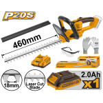 INGCO Akkus sövényvágó 460 mm 20 V (1 x 2,0 Ah akku + töltő)
