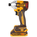 INGCO Akkus ütvecsavarozó 1/4" 285 Nm szénkefe nélküli 20 V (2 x 2,0 Ah akku + töltő) - Image 2