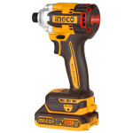 INGCO Akkus ütvecsavarozó 1/4" 285 Nm szénkefe nélküli 20 V (2 x 2,0 Ah akku + töltő) - Image 5