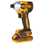INGCO Akkus ütvecsavarozó 1/4" 285 Nm szénkefe nélküli 20 V (2 x 2,0 Ah akku + töltő) - Image 6