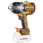 INGCO Akkus ütvecsavarozó 3/4" 1750 Nm szénkefe nélküli 20 V (akku és töltő nélkül)