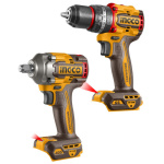 INGCO Akkus erőcsomag 20 V Ütvefúró-csavarozó 66 Nm+Ütvecsavarozó 1/2" 405 Nm (2 db akku + töltő)