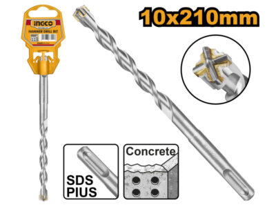 INGCO Kőzetfúró 10 x 210 mm négyélű SDS-Plus