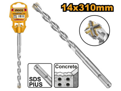 INGCO Kőzetfúró 14 x 310 mm négyélű SDS-Plus